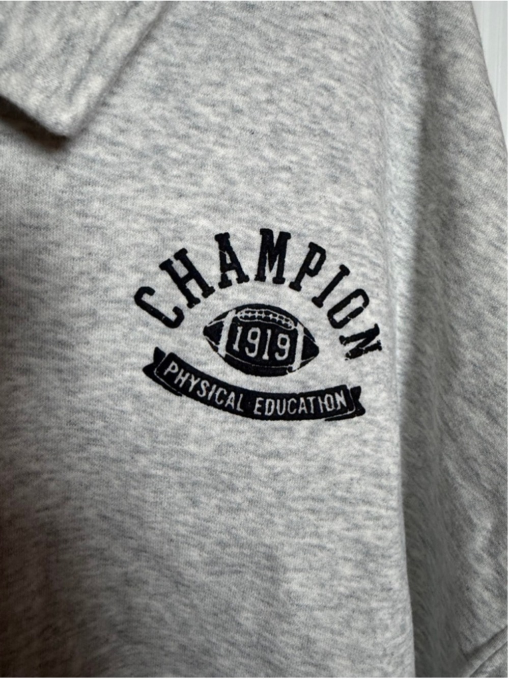 Champion Gray 3X Physical Education Snap Crop Pullover NWT - Picture 4 of 11